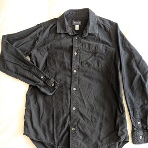Boys Children's Place Black Button-Up Shirt Size 16